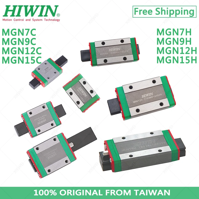 Оригинальный Hiwin MGN9C MGN12C MGN15C MGN9H MGN12H MGN15H миниатюрный линейный направляющий блок