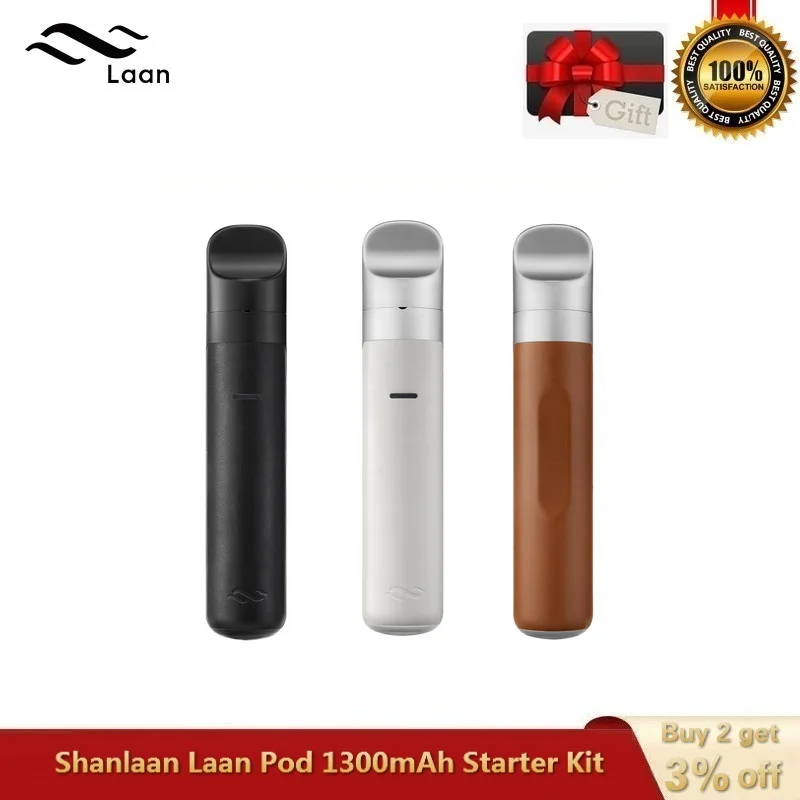 Оригинальный Shanlaan Laan Pod 1300 мАч стартовый набор 40 Вт мод с баком 2 мл все в одном