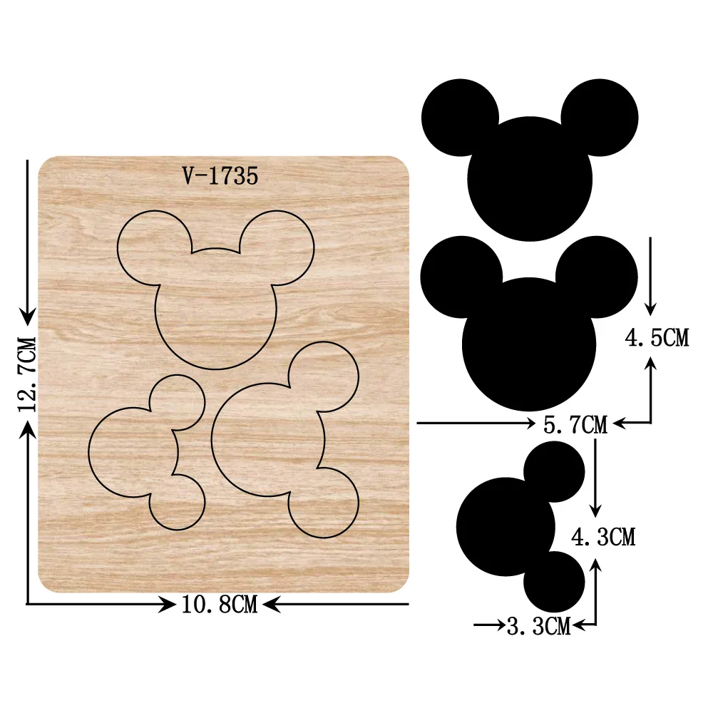 

New wooden dies cutting dies for scrapbooking Multiple sizes V-1735