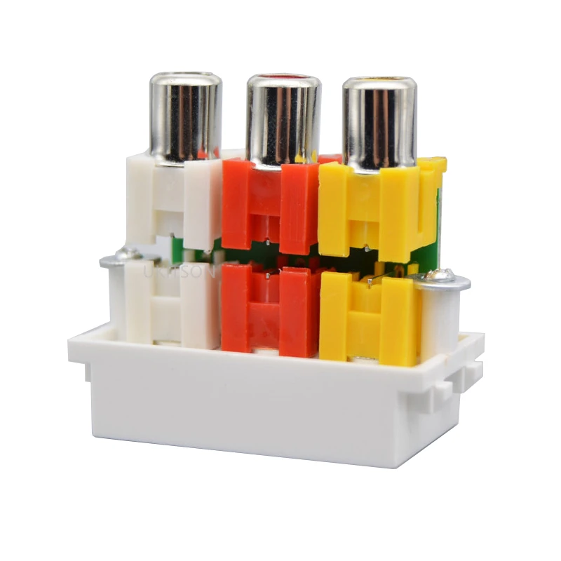 Гнездо 3RCA AV аудио видео слот композитный разъем RCA Слоты модуль для DVD PS VCR камеры