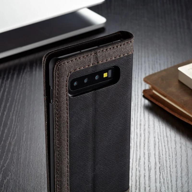 Чехол для samsung S10 e, магнитный джинсовый Винтажный чехол для телефона samsung Galaxy S10 Plus, откидной Чехол-кошелек, чехол для samsung S10e