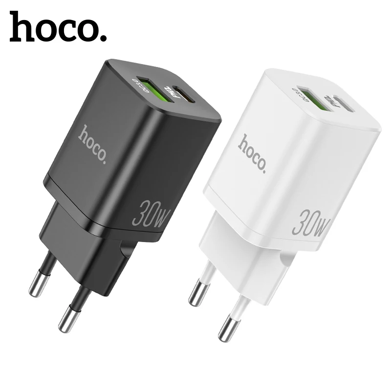 

Hoco USB C PD30W Phone Charger QC3.0 USB Type C Fast Charging For Xiaomi Poco X3 Wall Travel PD Charger For iPhone 14 Accessorie