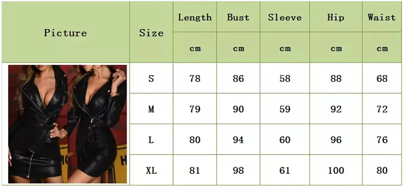 

Sexy Women PU Leather Shiny Long Sleeve Dress Deep V Neck Bodycon Clubwear Party Zipped Dress Bandage Mini Dress