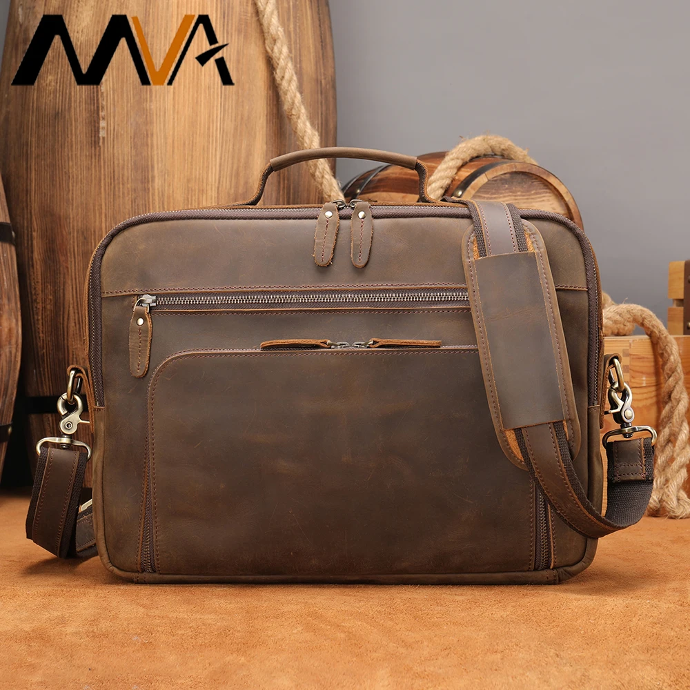 MVA Shoulder Portfolio Laptop Bags For Documents A4  Briefcase Bag Daily Working Tote Bags Men Male bag for documents5015