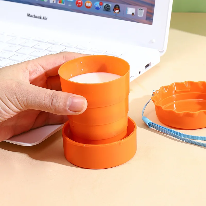 Пластиковая Складная чашка выдвижная бутылка для воды портативная чая и кофе