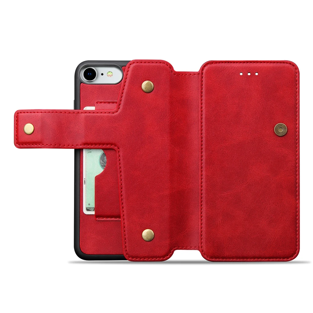 Чехол для IPhone Мобильный защитный корпус телефона чехол коричневый + красный