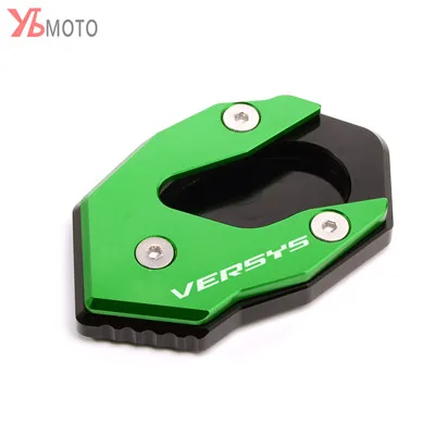 Black-Green Подножка подножка сторона подставка удлинитель опорная пластина для KAWASAKI VERSYS 300 VERSYS X300 VERSYS X250 аксессуары - Цвет: Black-Green