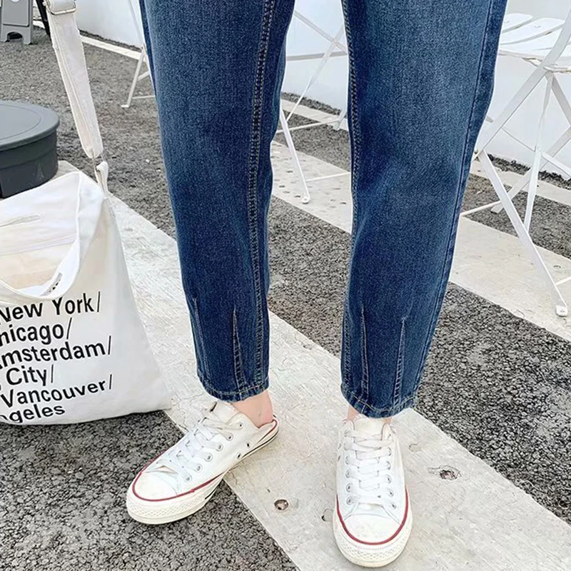

Jeans Women Large Size 5XL High Waist Ankle-length Trousers Womens Denim Classic All-match Korean Style Harajuku Straight Casual
