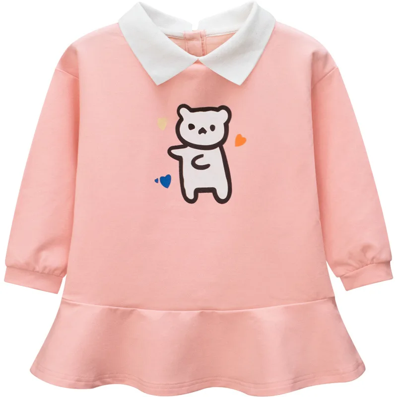 

1-7 Years Baby Girls Sweatshirts Cotton Print Cartoon Kids Infant Hoodies Children Clothes Long Sleeve Sweatshirts Tops Clothing