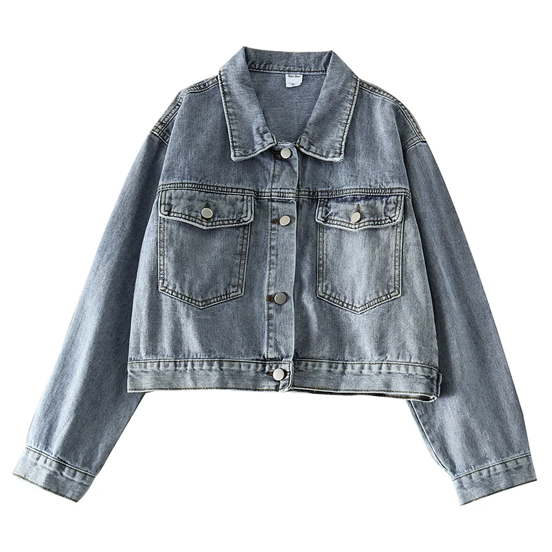 ZG1546 new spring autumn winter 2020 student fashion loose short section long sleeve women Denim jacket cheap wholesale |