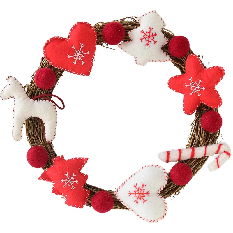 Рождественский венок передняя дверь украшения гирлянды Рождество Зима праздник