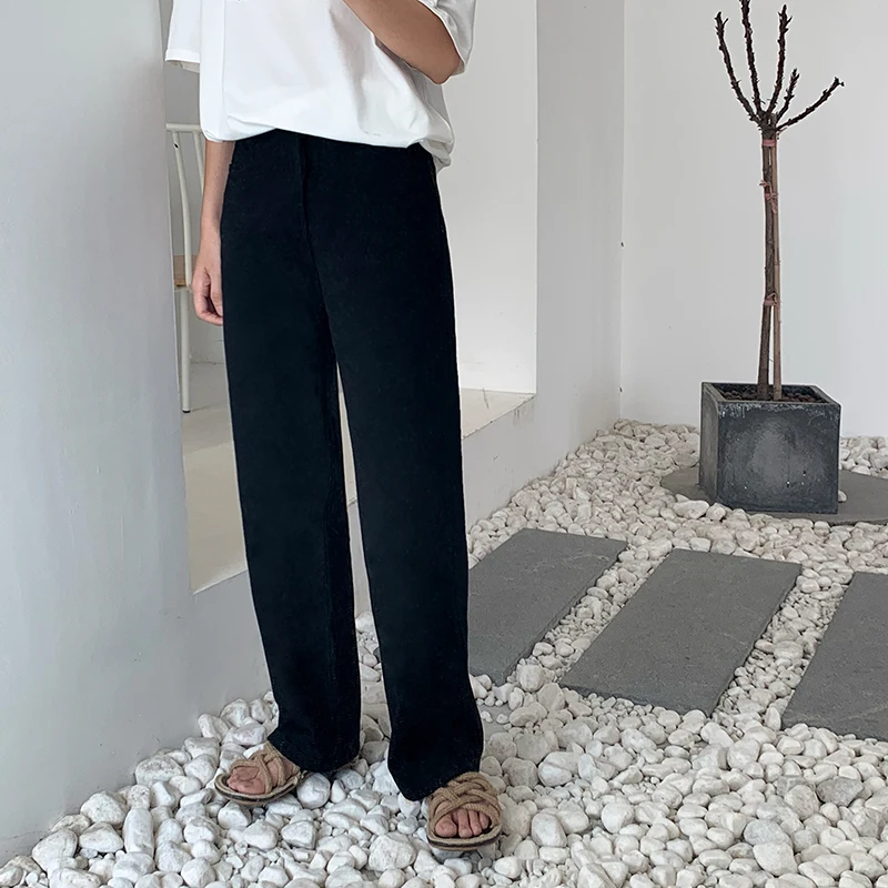 Mooirue Зима Весна джинсовые брюки женские Высокая талия Базовая уличная одежда