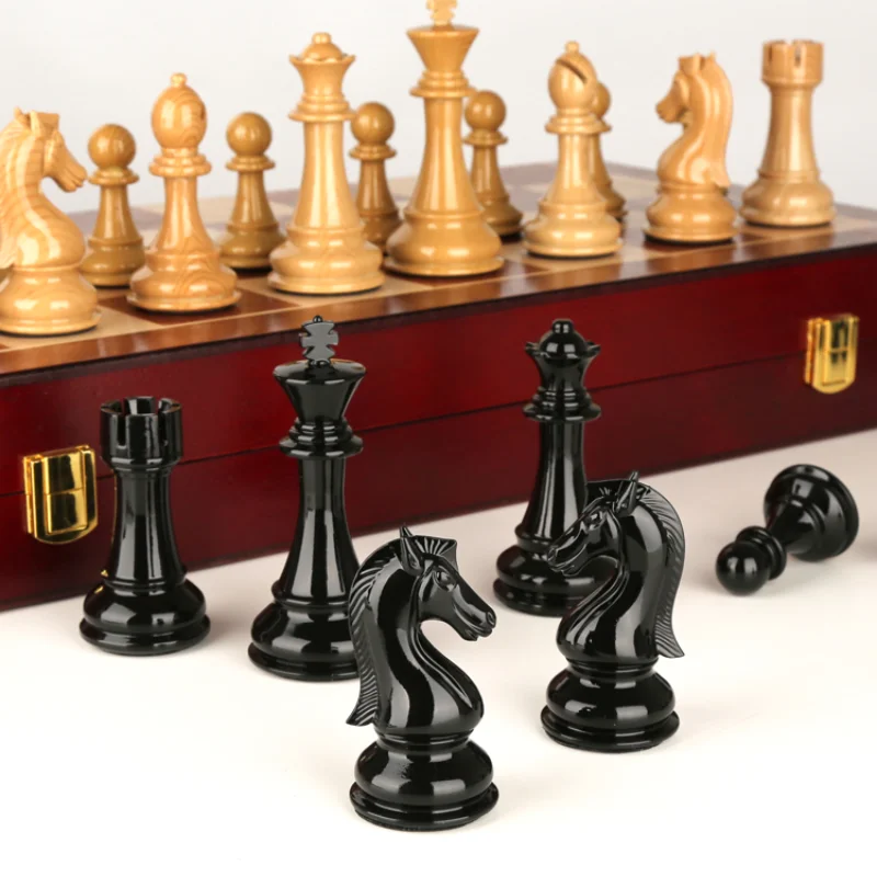 

Luxury Large Chess Games Folding Board Family Gift Professional Szachy Table Game Chess Set Juego De Mesa Entertainment Ed50zm