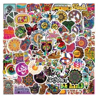50100pcs waterproof graffiti decals colorful hippie hip hop stickers aesthetic laptop water bottle cool sticker packs for kids