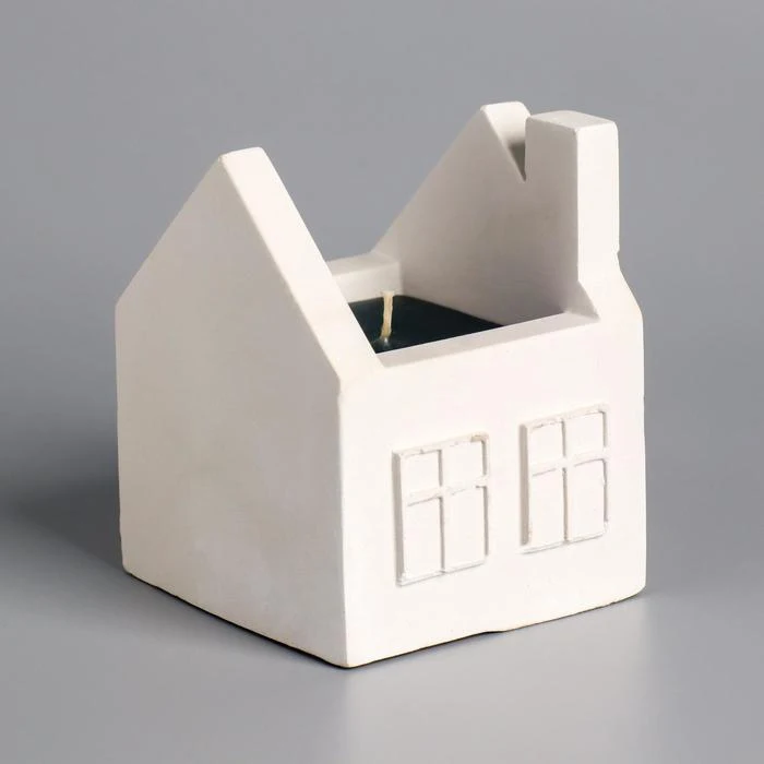 Ароматическая свеча в форме дома из бетона, черная 7055841, декоративная свеча для дома и сада, подсвечники и держатели свечей.
