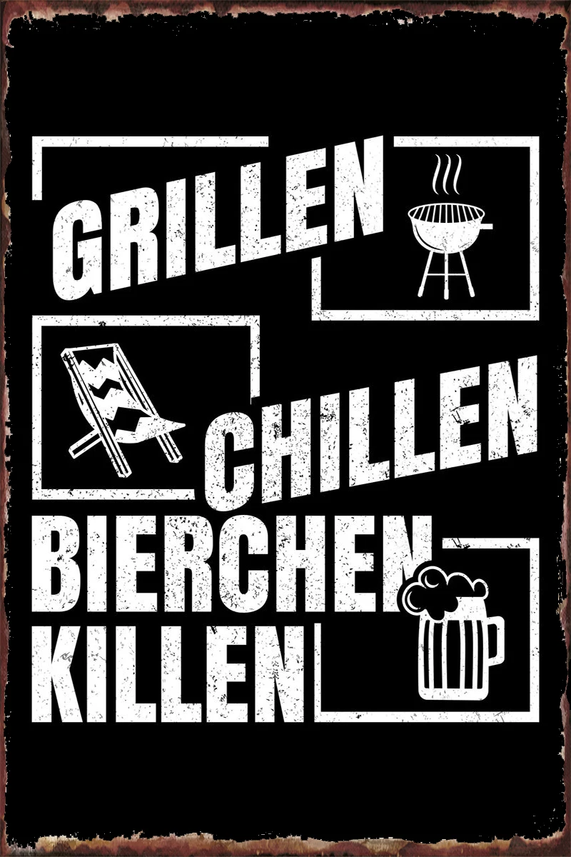 

Барбекю пиво охлаждение немецкий Декор для комнаты Декор Ретро винтажный металлический знак оловянные таблички для кафе паба дома клуба му...