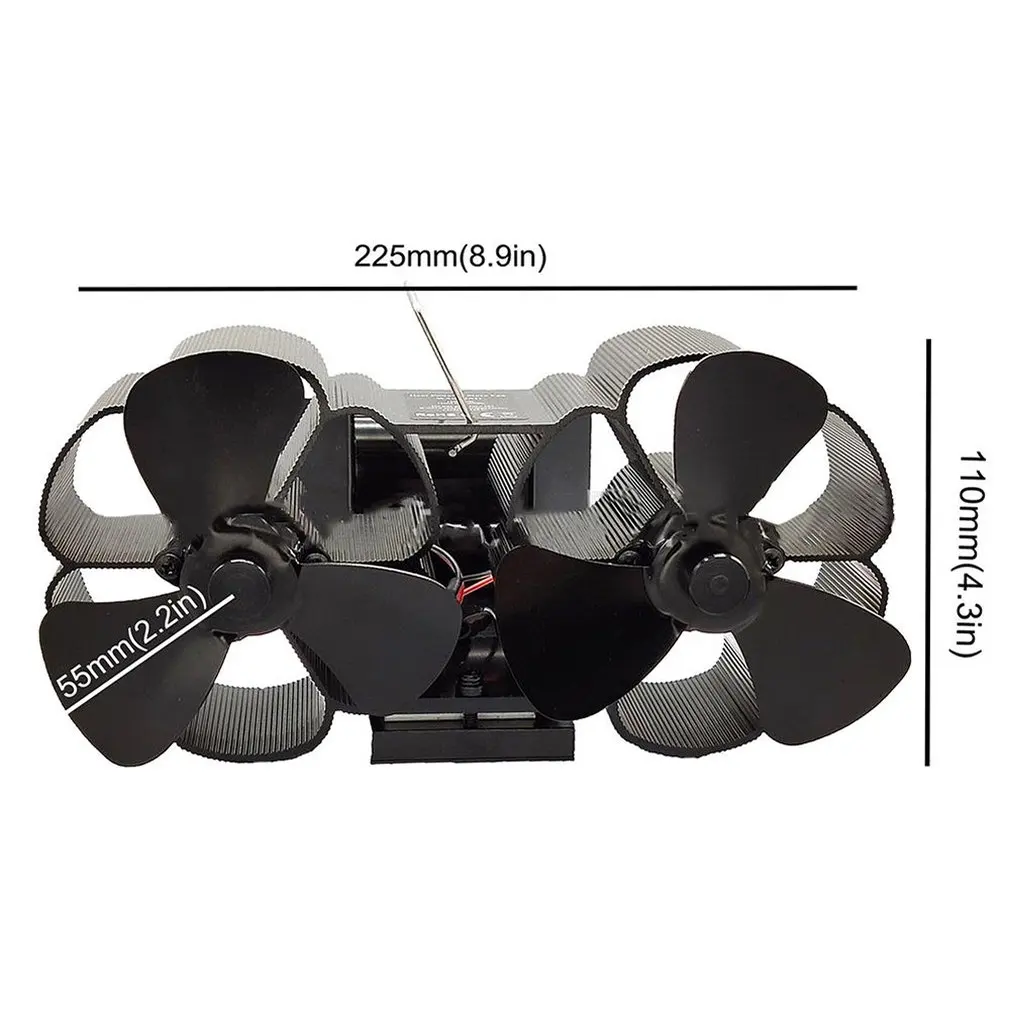 

201 mini 4-Blade Heat Powered Wood Stove Fan Thermal Power Fireplace Fan Heat Supplies Wood Stove Fan self-powered