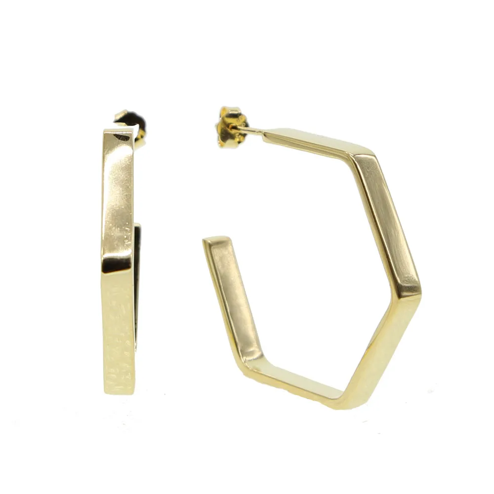 Изящные Модные серьги joker с высокой полировкой Геометрические Квадратные