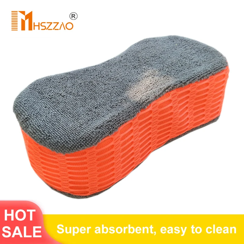 

Car Home Wash Sponge Extra Large Cleaning Honeycomb Coral Car Yellow Thick Sponge Block Car Supplies Auto Wash Tools Absorbent