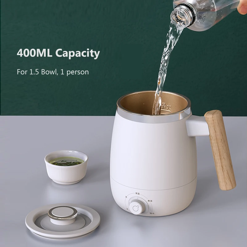 Портативный чайник Электрический 400 мл Нержавеющая сталь 200 Вт мгновенный нагрев