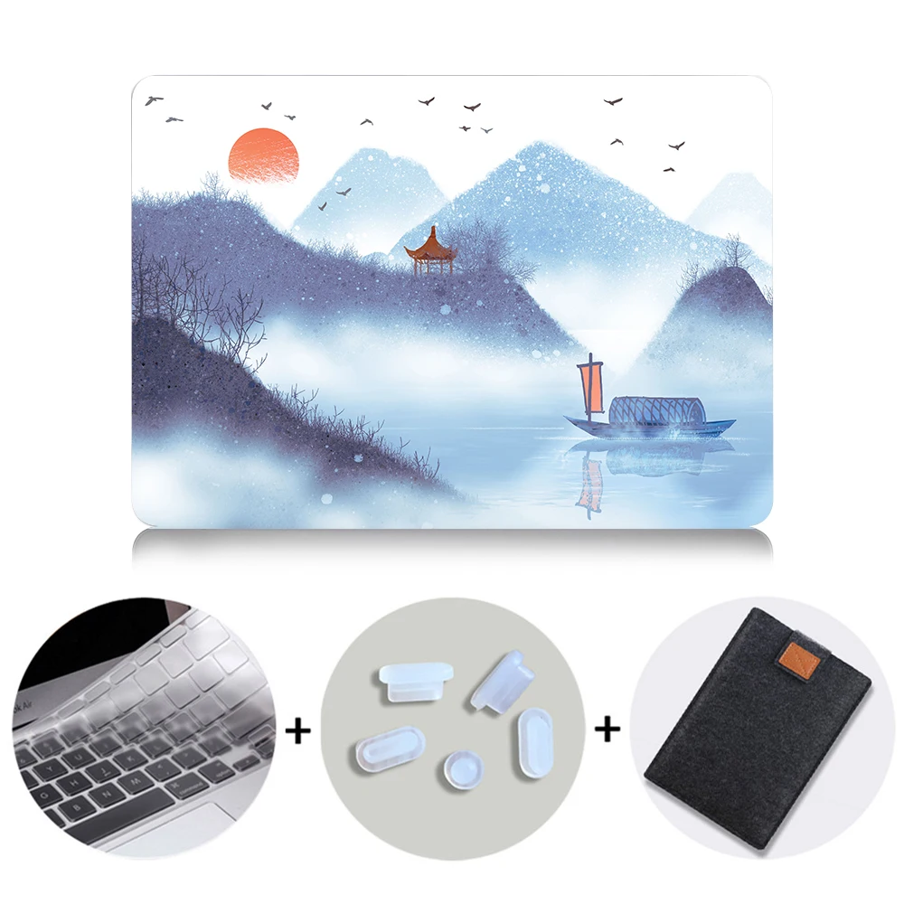 MB12 Жесткий чехол MTT с рисунком чернил для Macbook Air 11 13,3 Pro 13 15 retina, чехол для ноутбука Apple mac, чехол для книги, сумка для ноутбука 12 дюймов - Цвет: MB12