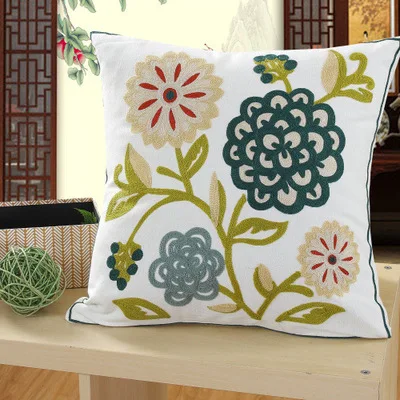 14 Хлопок с цветочной вышивкой узор наволочка 45*45 см наволочка Cojines Decorativos Para диван год декоративные подушки для дома - Цвет: 14