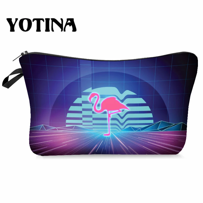 Yotina органайзер для макияжа женская косметичка с разноцветным рисунком 3D печать