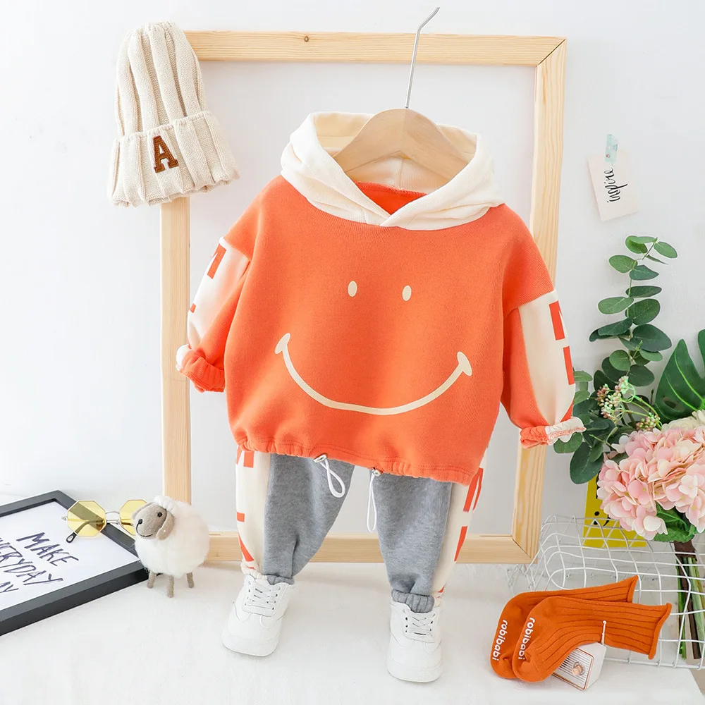 Для детей 1-4 лет новый осенне-зимний модный бархатный утепленный Повседневный