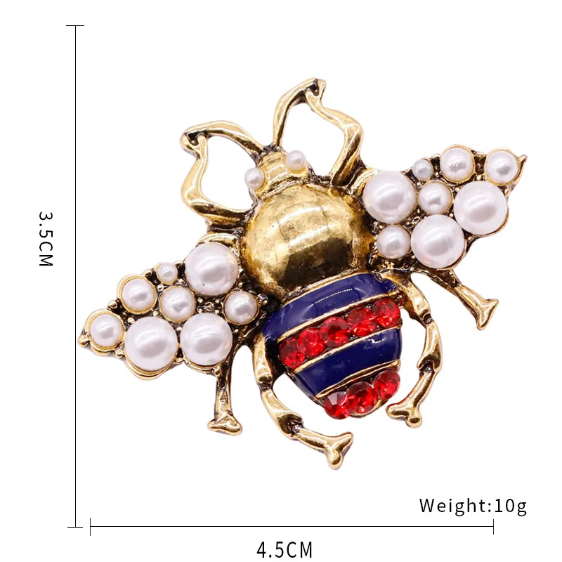 Новинка трендовая большая брендовая брошь в виде пчелы модный искусственный