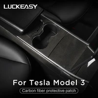 model3 car central control panel protective patch for tesla model 3 model y 2017 2020 center console cover sticker carbon fiber