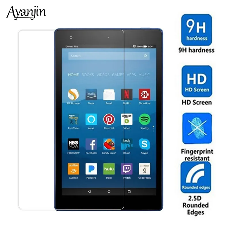 Закаленная Защитная стеклянная пленка для экрана Amazon Kindle Fire HD7 2015 HD 10 2019 2017 8 плюс