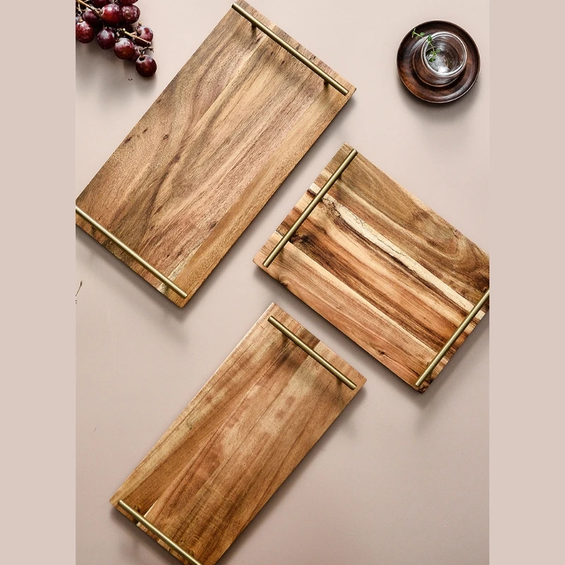 

Rectangular Storage Tray with Double Handles Multi Purpose Plate Display Rack Collection Arrangement Plates Kitchen