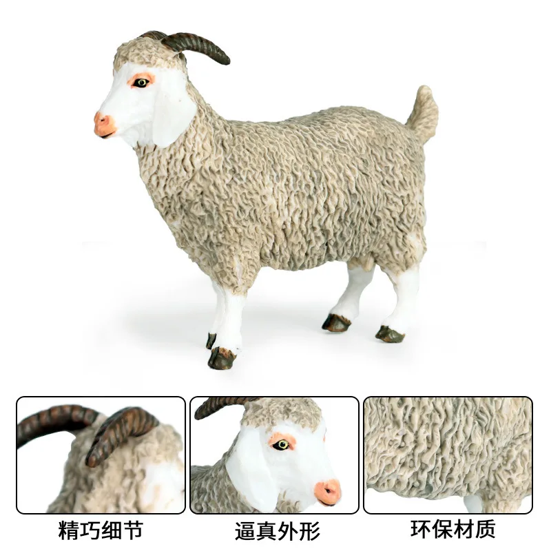 Ангорской козьей шерсти животных модель фигурку домашние тапочки в виде овечки