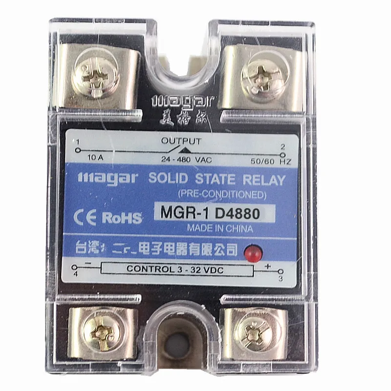 1 шт. твердотельное реле MGR-80A DA DC-AC вход 3-32VDC выход 24-480VAC контроль | Обустройство