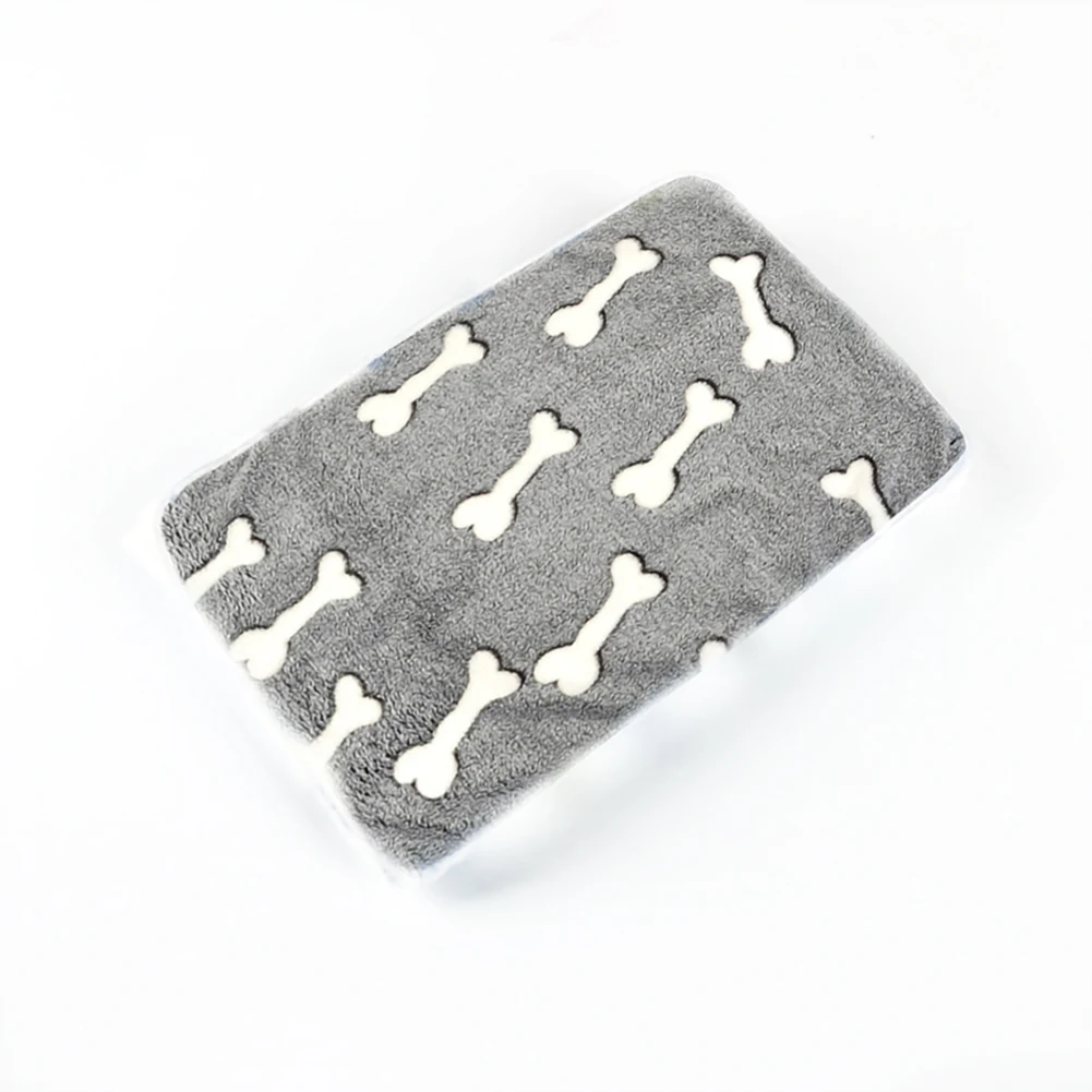 Коврик для животных мягкое теплое одеяло из кораллового флиса с принтом питомцев