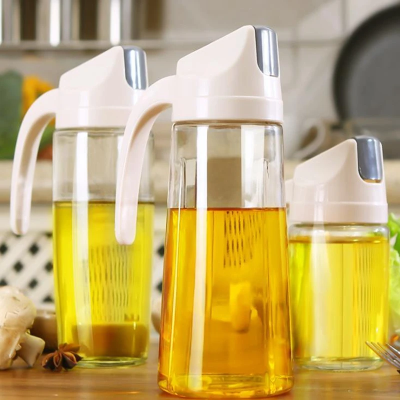 

Стеклянная емкость для хранения масла, диспенсер для приправ и уксуса, Герметичная Бутылка, кухонный кувшин с крышкой, Бытовые аксессуары, и...