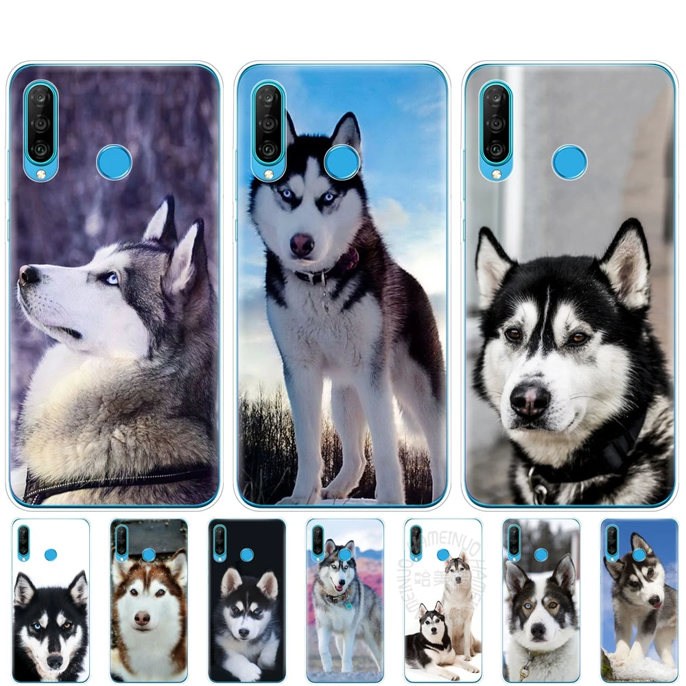 

silicon phone cover case for HONOR 20 lite view 30 v 30 pro cover for huawei honor 20S 9A 9C 9S 9X Premium 7s 8a husky puppy dog