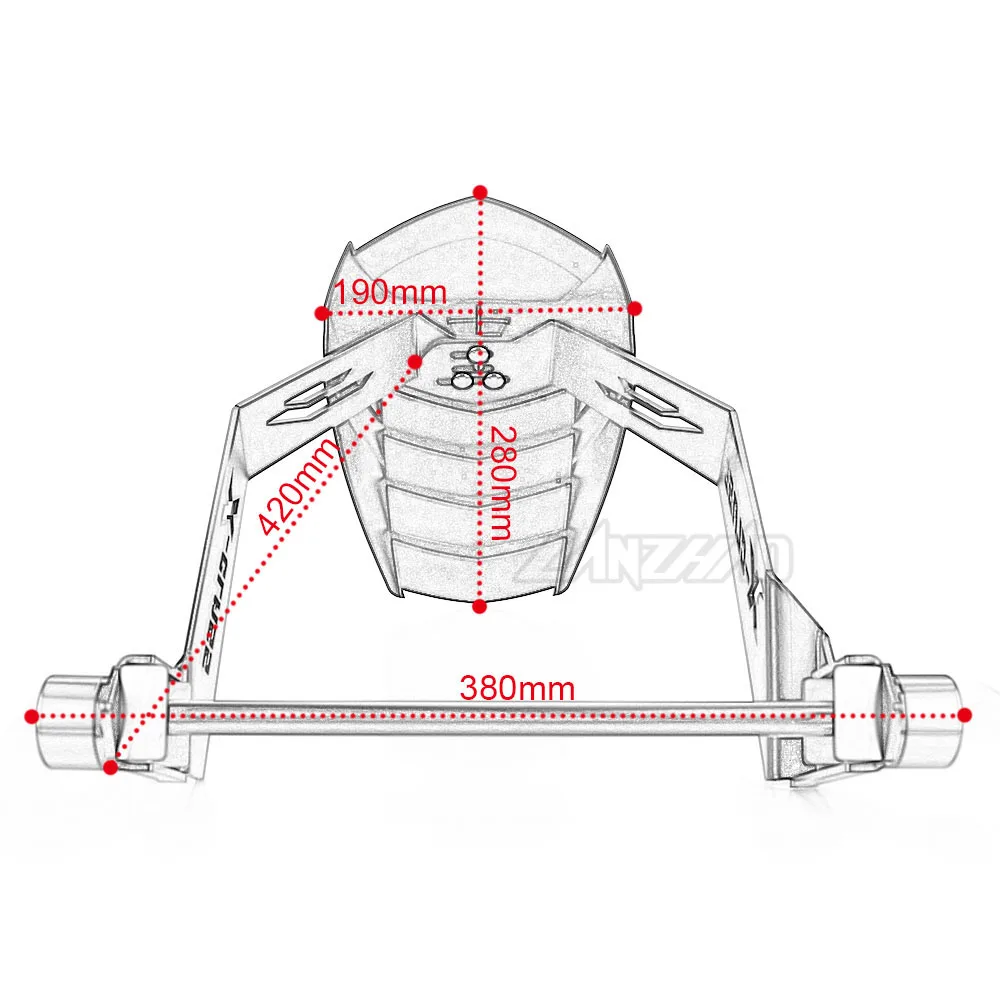Заднее крыло мотоцикла брызговик колеса шины черный для Ducati Monster 797 скремблер 400 800