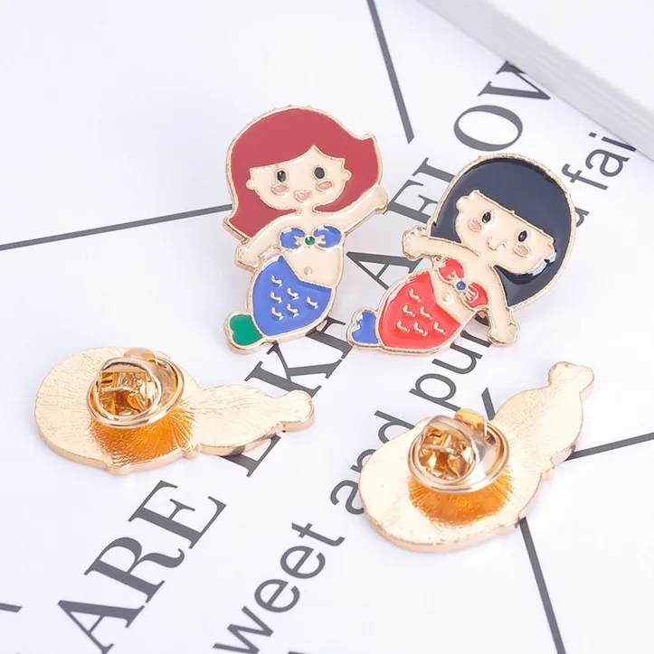 1 шт. Лидер продаж блестящая коллекция булавок животное Русалка оригами игра