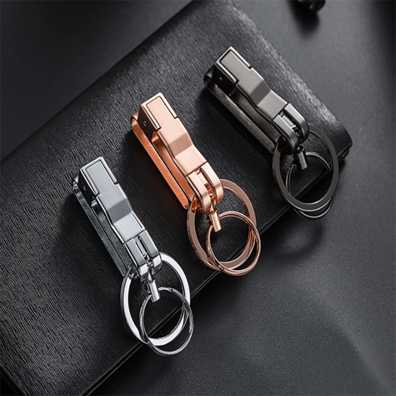 

For Peugeot 206 307 Subaru Forester Volkswagen Polo Renault Key Chains Creative Belt Buckle Car Key Ring Motorcycle Key Holder