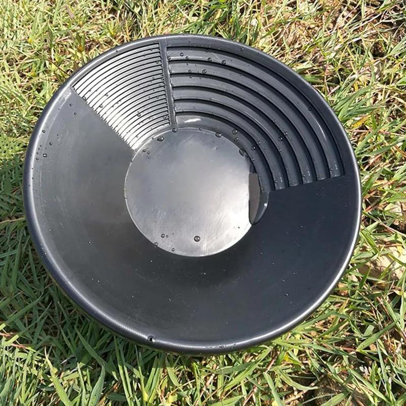 Черный пластиковый бассейн с золотым поддоном самородок для добычи