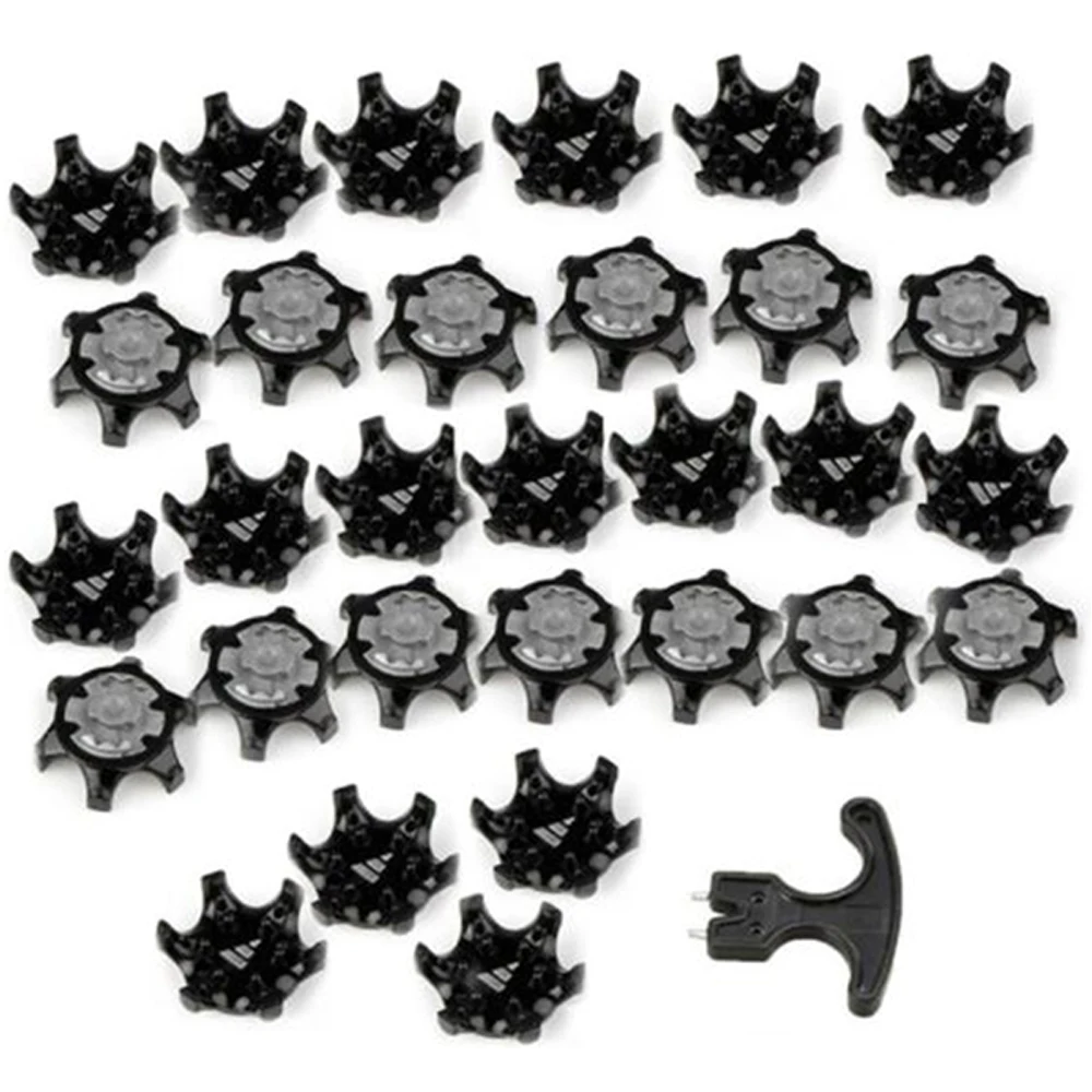

30pcs Golf Shoe Spikes Pins Clamp Cleats Studs Comfort Durability with Removal Tool Golf Shoe Replacement Accessories