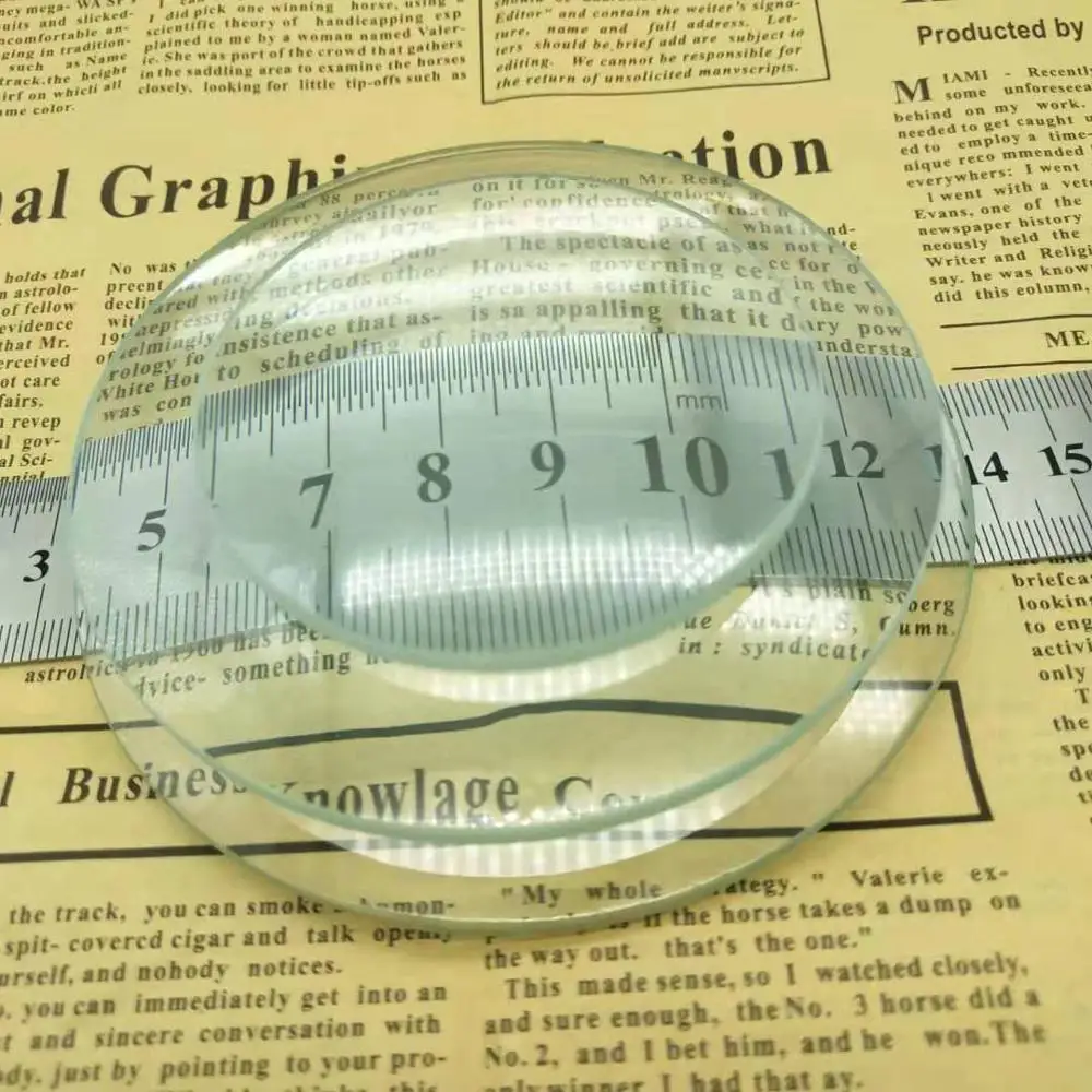 Оптические линзы супер прозрачное двойное Выпуклое стекло диаметр 60 мм фокусное