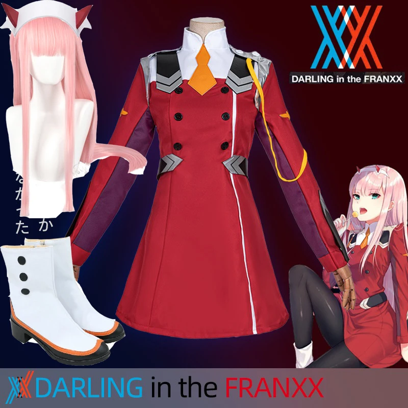 Косплей Хиро Ичиго Мику Коко ноль два косплей школьная форма костюм парик аниме