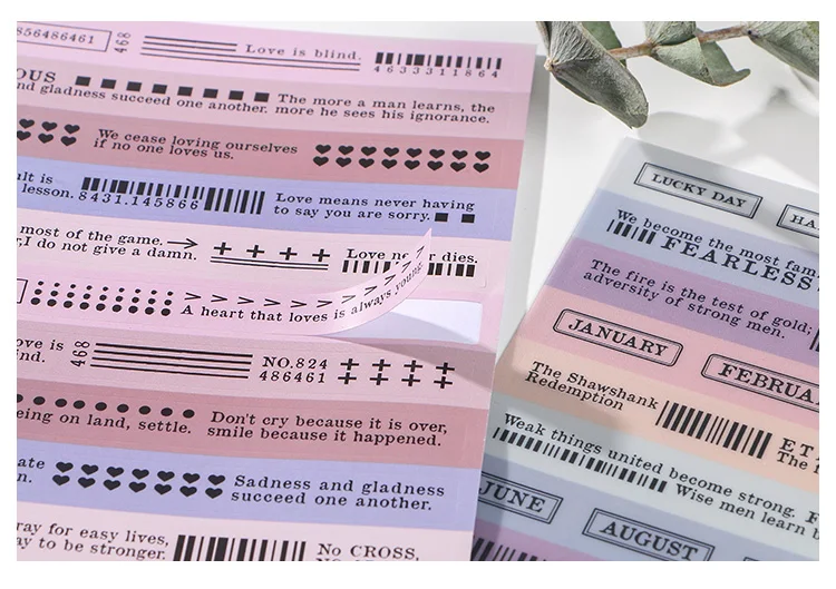 

6 Sheets Color Classical Poetry Paper Sticky Stickers Decoracion Scrapbooking Office Stationery School Supplies Sticker Flakes