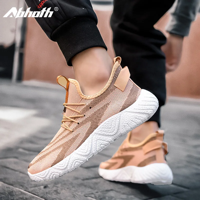 

Abhoth Men Shoes Sneakers Breathable Lightweight Lace-up Men Running Shoes Rubber Hard-Wearing Mens Shoes Zapatos De Hombre