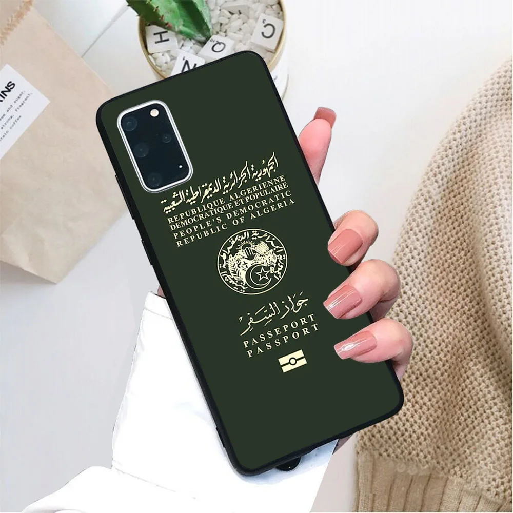 Мягкий чехол для телефона из ТПУ с рисунком футболки и алжирского паспорта Samsung