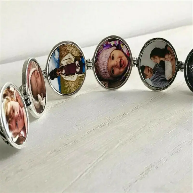 Креативное расширяющееся колье с 5 фотографиями серебряный кулон в виде шара
