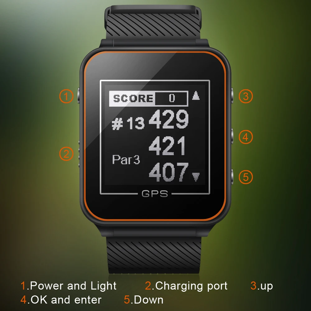 DREAM SPORT часы для гольфа с GPS + 40000 полем отслеживание игры в гольф расстоянием до