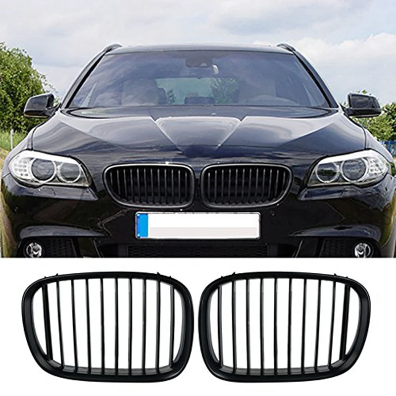 Матовая Черная передняя решетка решетки для почек замена BMW 5 серии E39 518 520 523 525 528